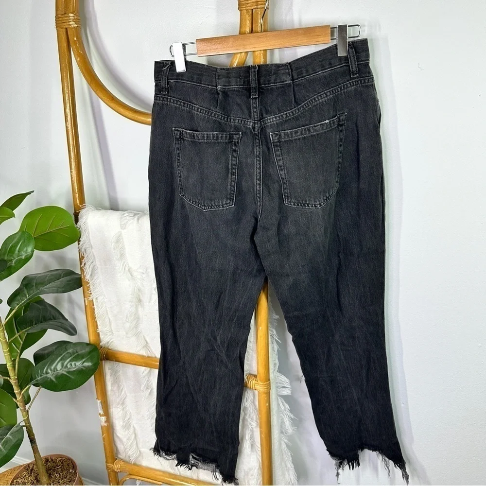 Free People Maggie Straight Leg Light Vintage Black sz 30